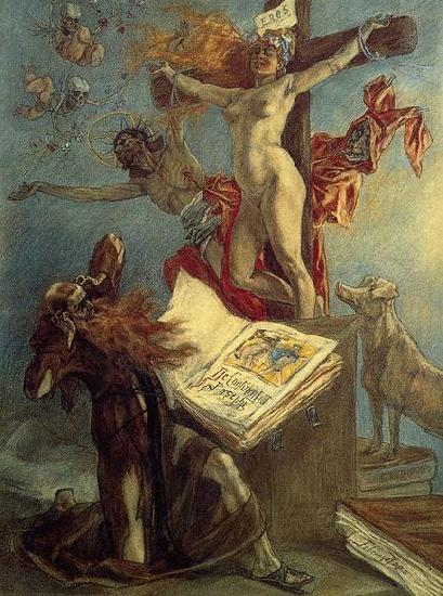 Felicien Rops La tentation de Saint Antoine